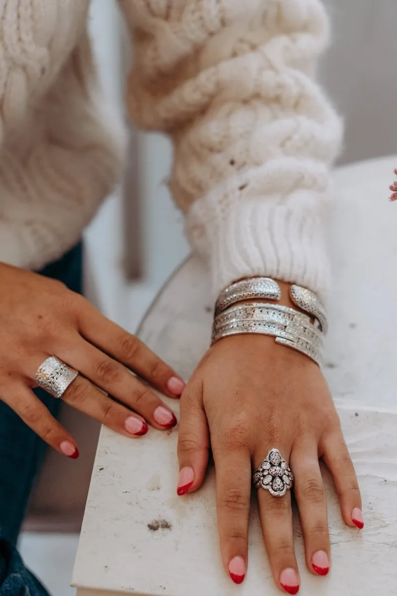 His Strength, Not Ours Tip-to-Tip Bangle? in Chainlink