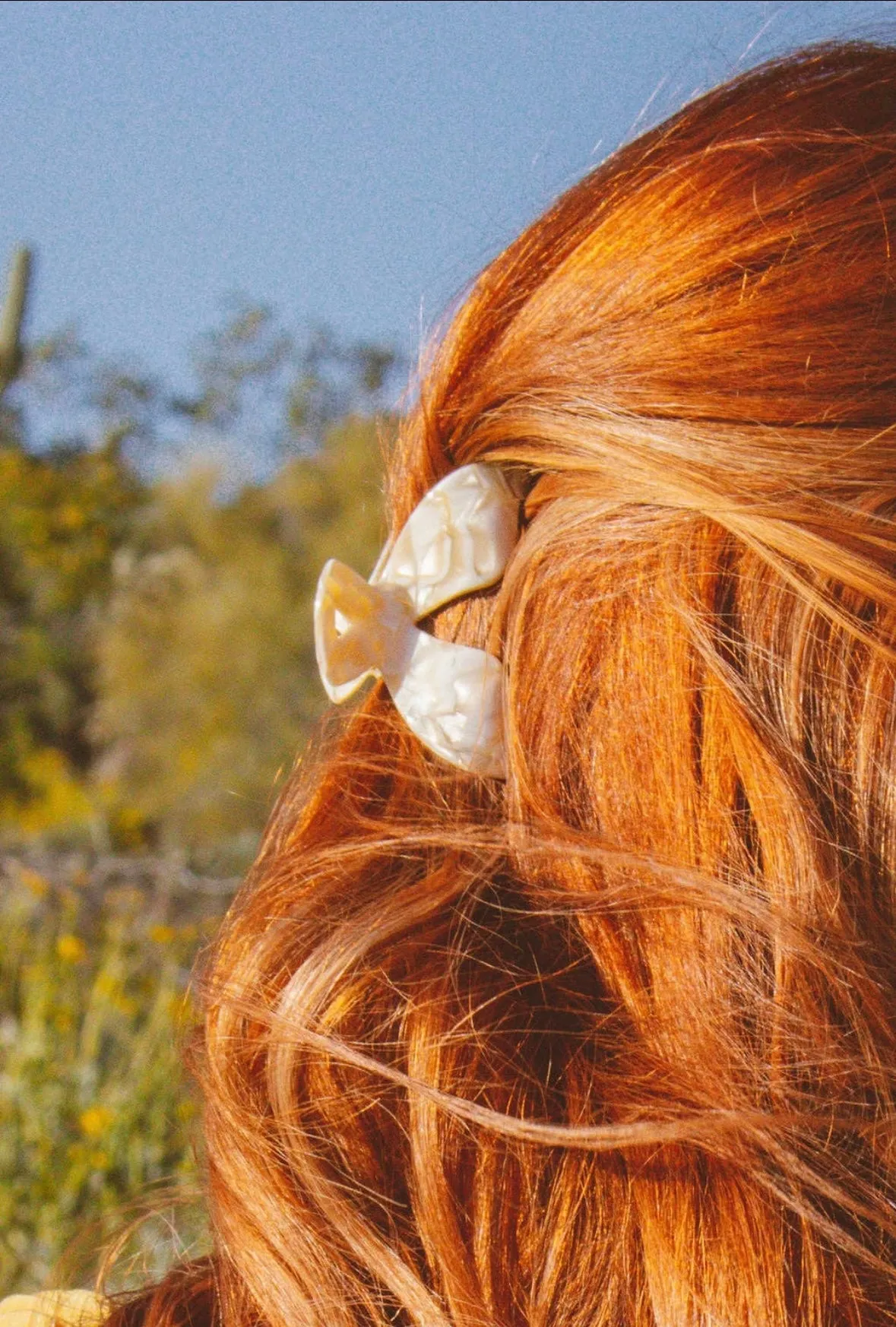 Honey Marble Triangle Claw Clip