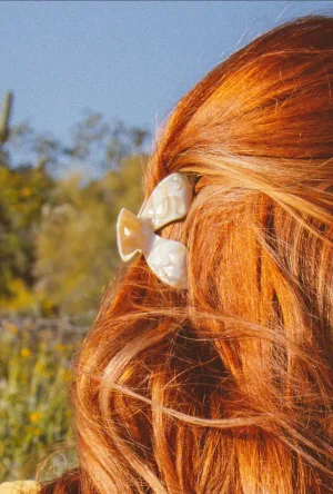 Honey Marble Triangle Claw Clip