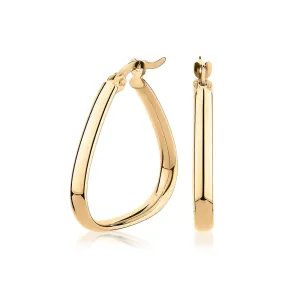 Hoop earrings in 10 carat yellow gold