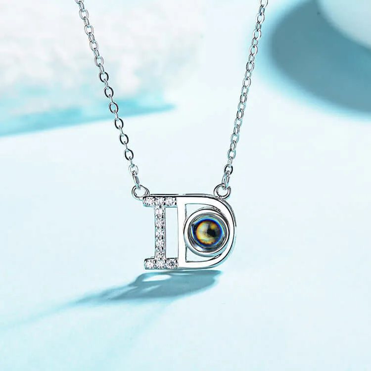 ID Love Memory Projection Stone Necklace with Picture Inside