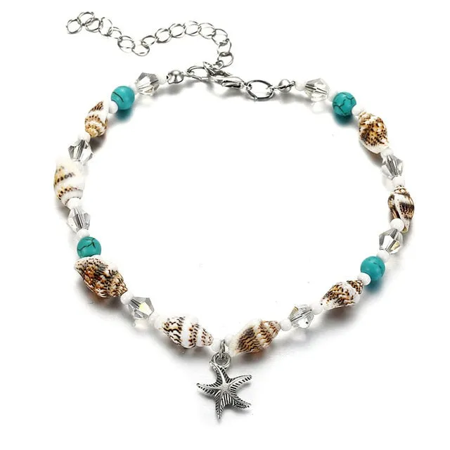 IF YOU New Design Sea Turtles Single Layer Anklet Vintage Dragonfly Style Charm Chain Foot Anklet For Women Jewelry Drop Shipper