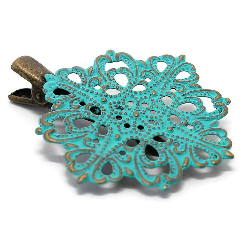 Inspire Hair Clip - Ornate Metal Filigree Sturdy Hair Clip