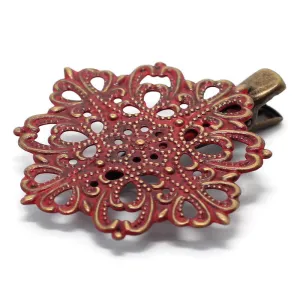 Inspire Hair Clip - Ornate Metal Filigree Sturdy Hair Clip