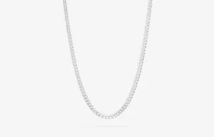 IX Curb BrushedSilver Necklace