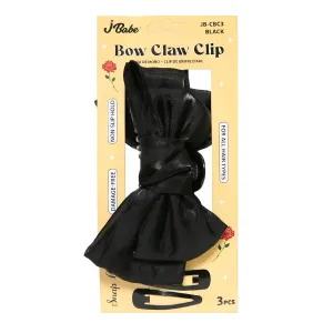 J Babe Bow Claw Clip With Snap Clips