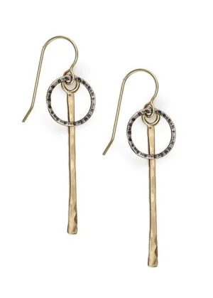J&I Jewelry | Etched Sterling Silver   14kgf Earring