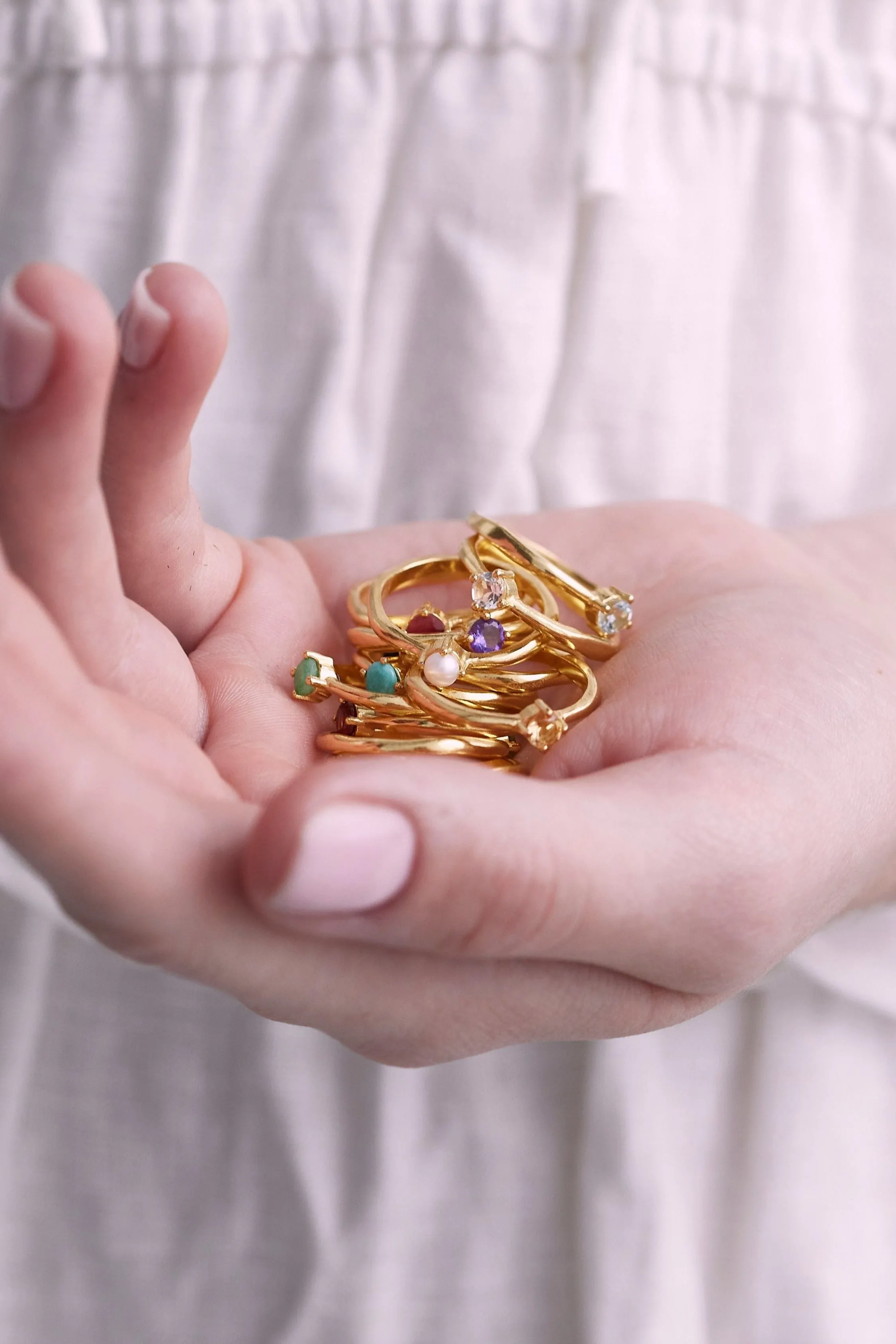 June Pearl Gold Birthstone Ring