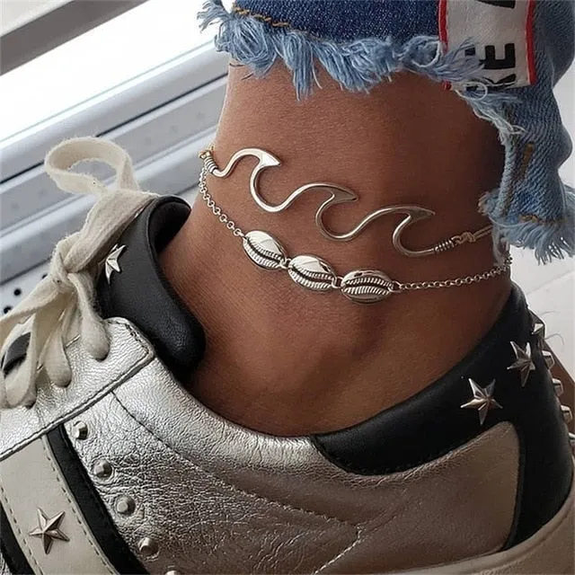KISSWIFE Ankle Chain Pineapple Pendant Anklet Beaded 2018 Summer Beach Foot Jewelry Fashion Style Anklets for Women