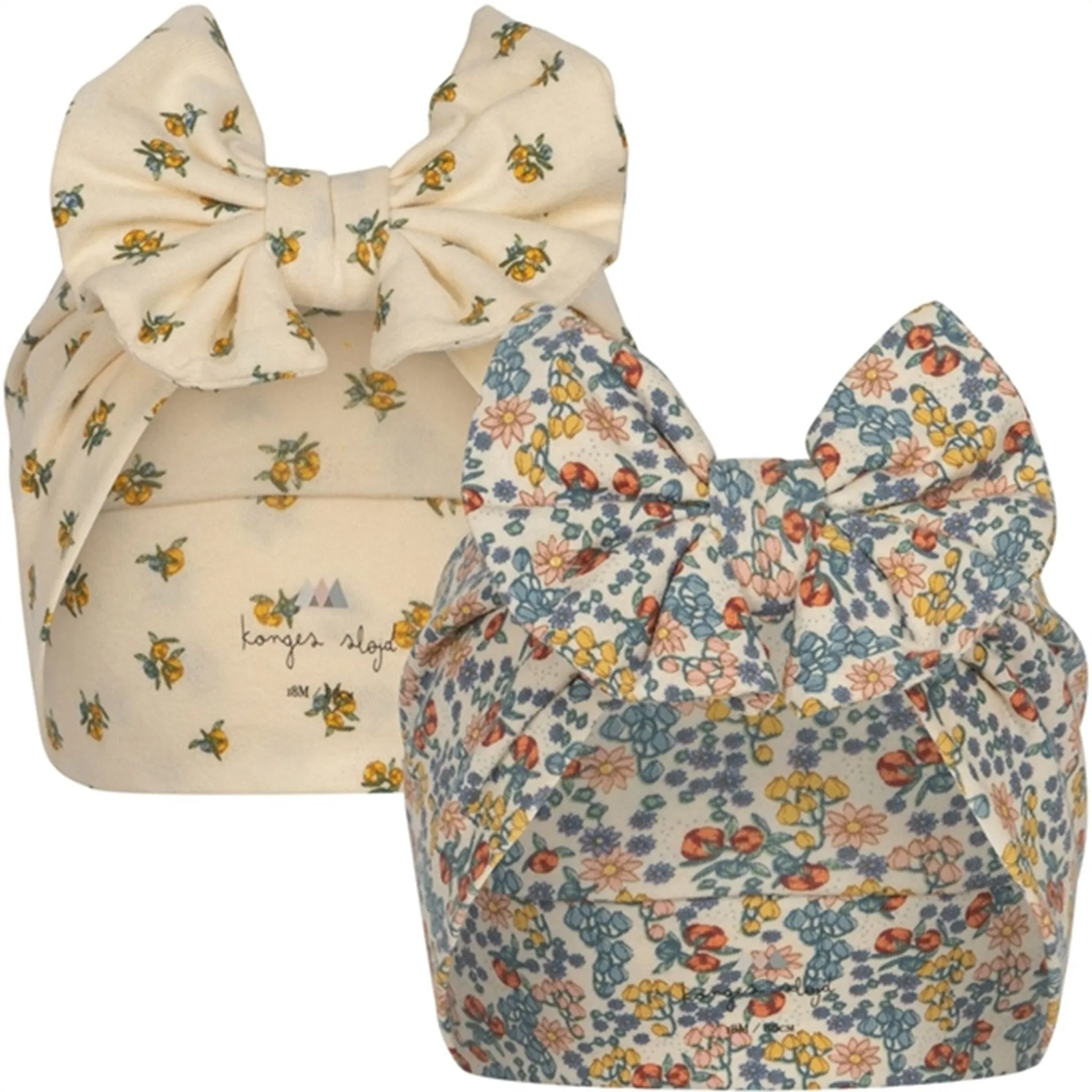 Konges Sljd Bow Headband 2-Pack Basis Bambi Peonia Limone/Bibi Fleur