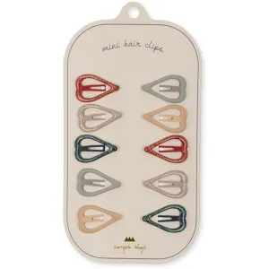Konges Sljd Hair Clips Junior Heart 10-pak Multi