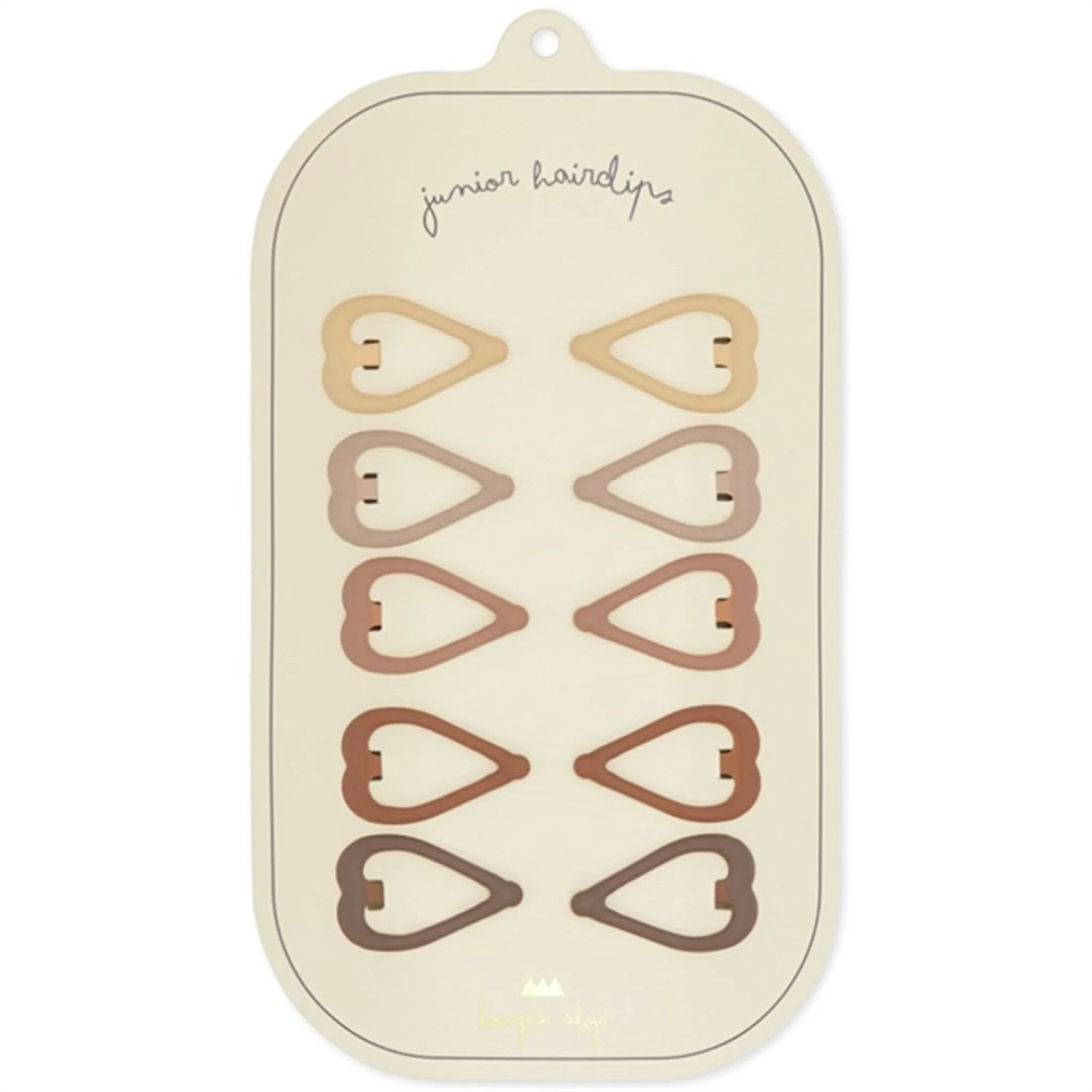 Konges Sljd Hair Clips Mini Heart 10-pack Rosie Shade