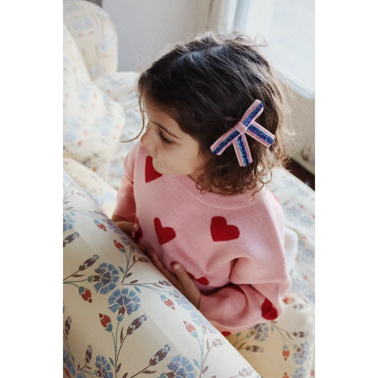 Konges Sl?jd Mellow Rose 2 Pack Velvet Bow Hair Clips