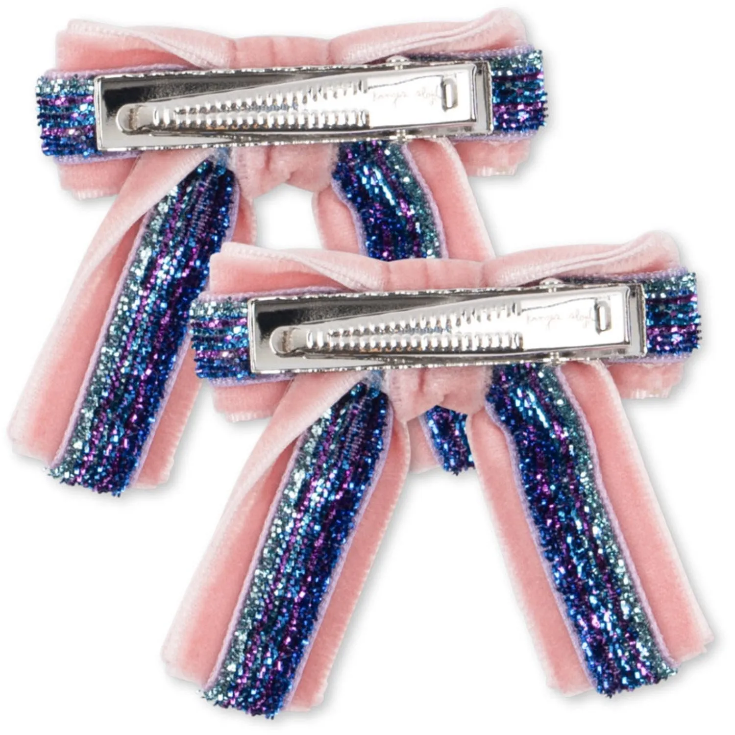 Konges Sl?jd Mellow Rose 2 Pack Velvet Bow Hair Clips
