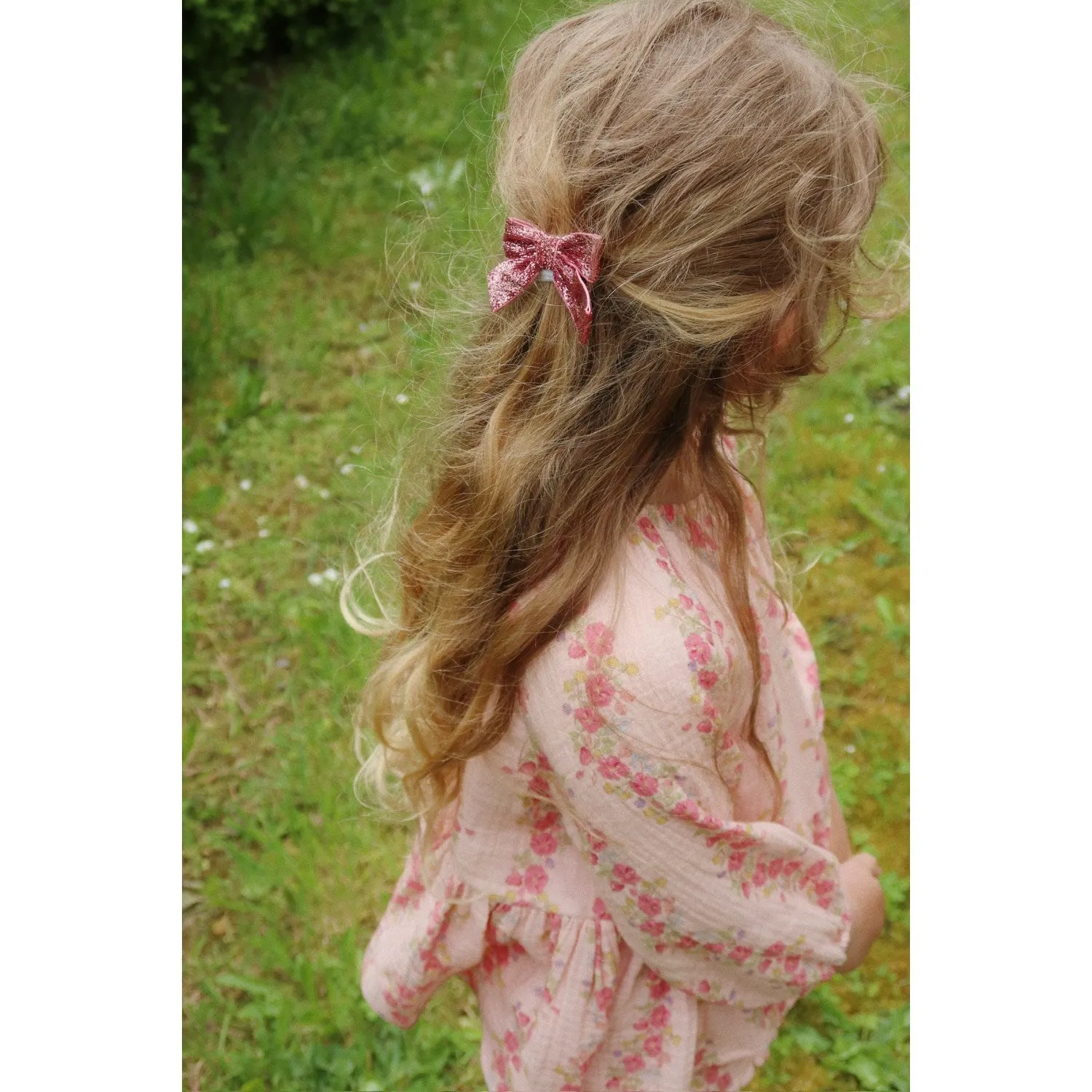 Konges Sl?jd Pink Mix 4 Pack Glitter Bow Hair Clips