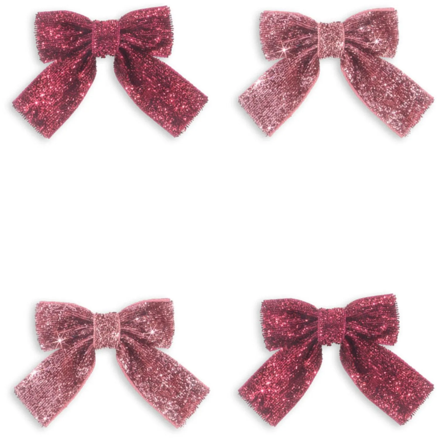 Konges Sl?jd Pink Mix 4 Pack Glitter Bow Hair Clips