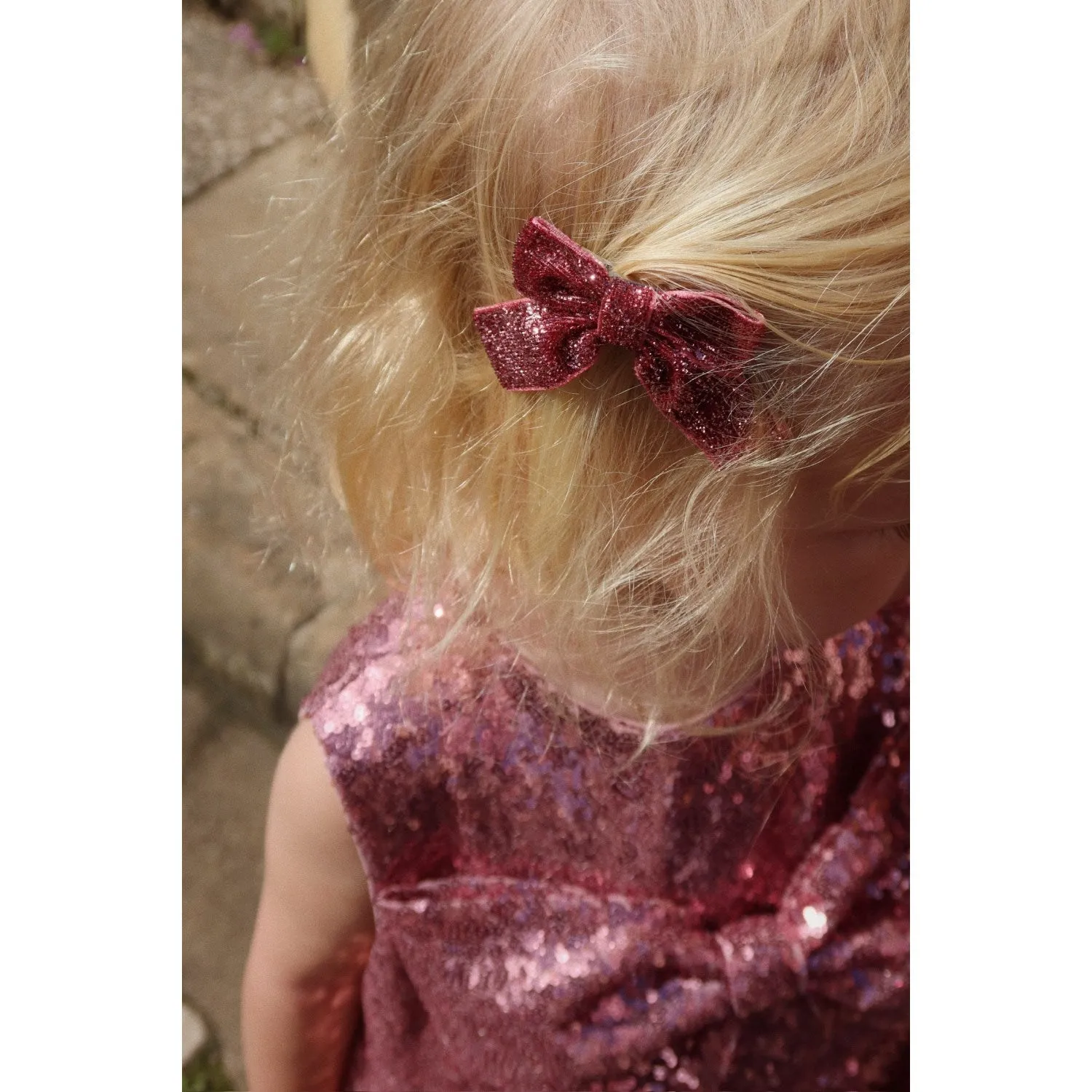 Konges Sl?jd Pink Mix 4 Pack Glitter Bow Hair Clips