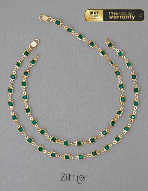 KT1011680 - Semi Precious Stone  pair Anklet(color option)