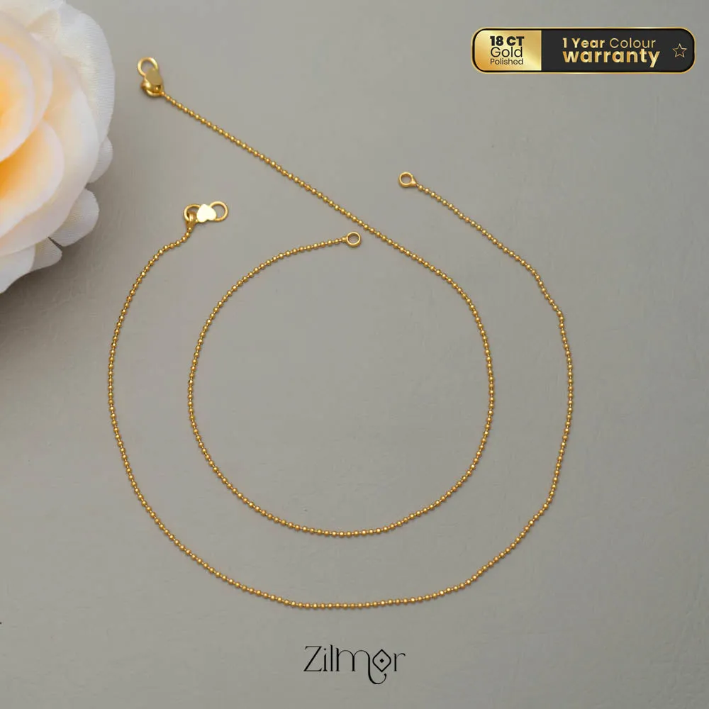KY101623 - Gold Tone pair Anklet