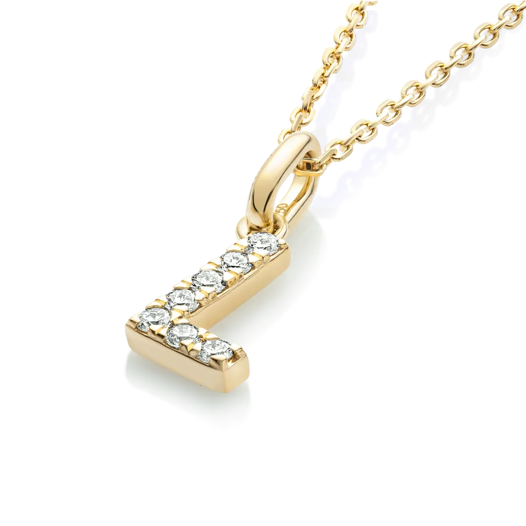 L Letter Pendant Yellow Gold