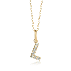 L Letter Pendant Yellow Gold