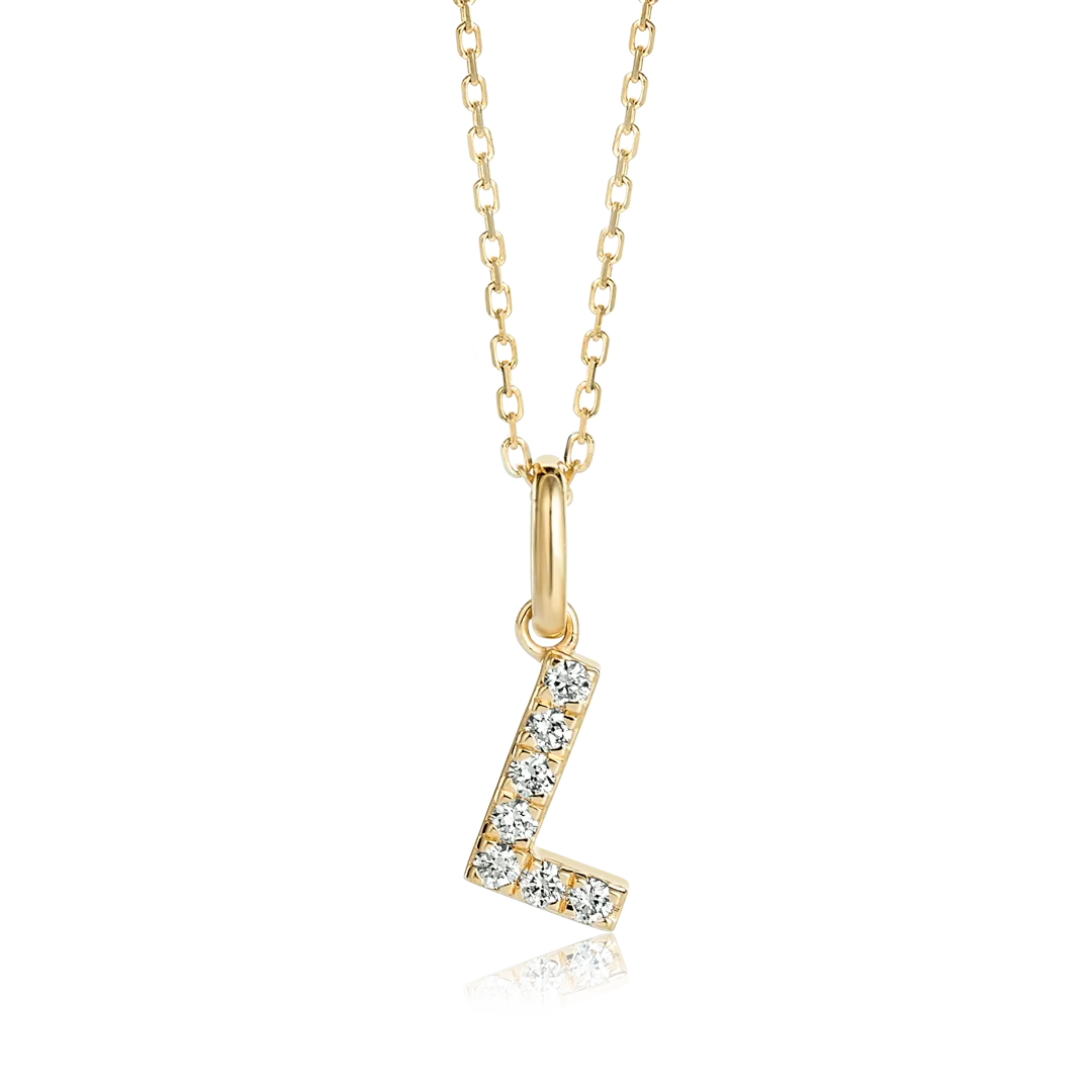 L Letter Pendant Yellow Gold