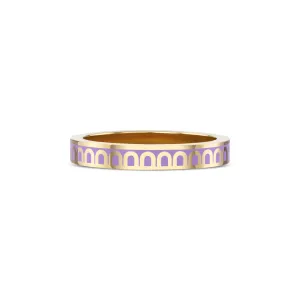 L'Arc de DAVIDOR Ring PM, 18k Yellow Gold with Lavande Lacquered Ceramic