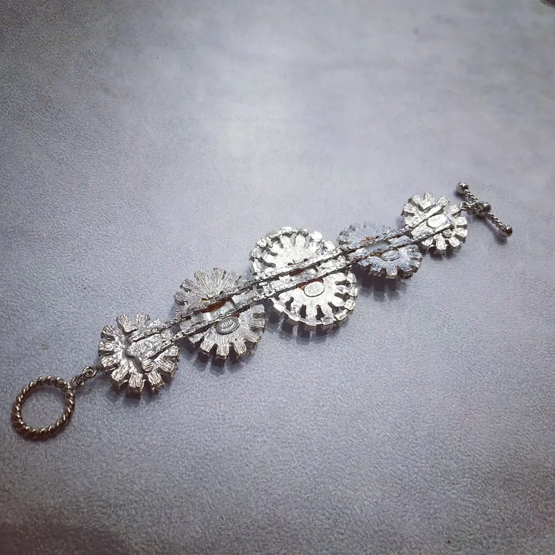 Larry Vrba Statement Pearl Diamante Bracelet
