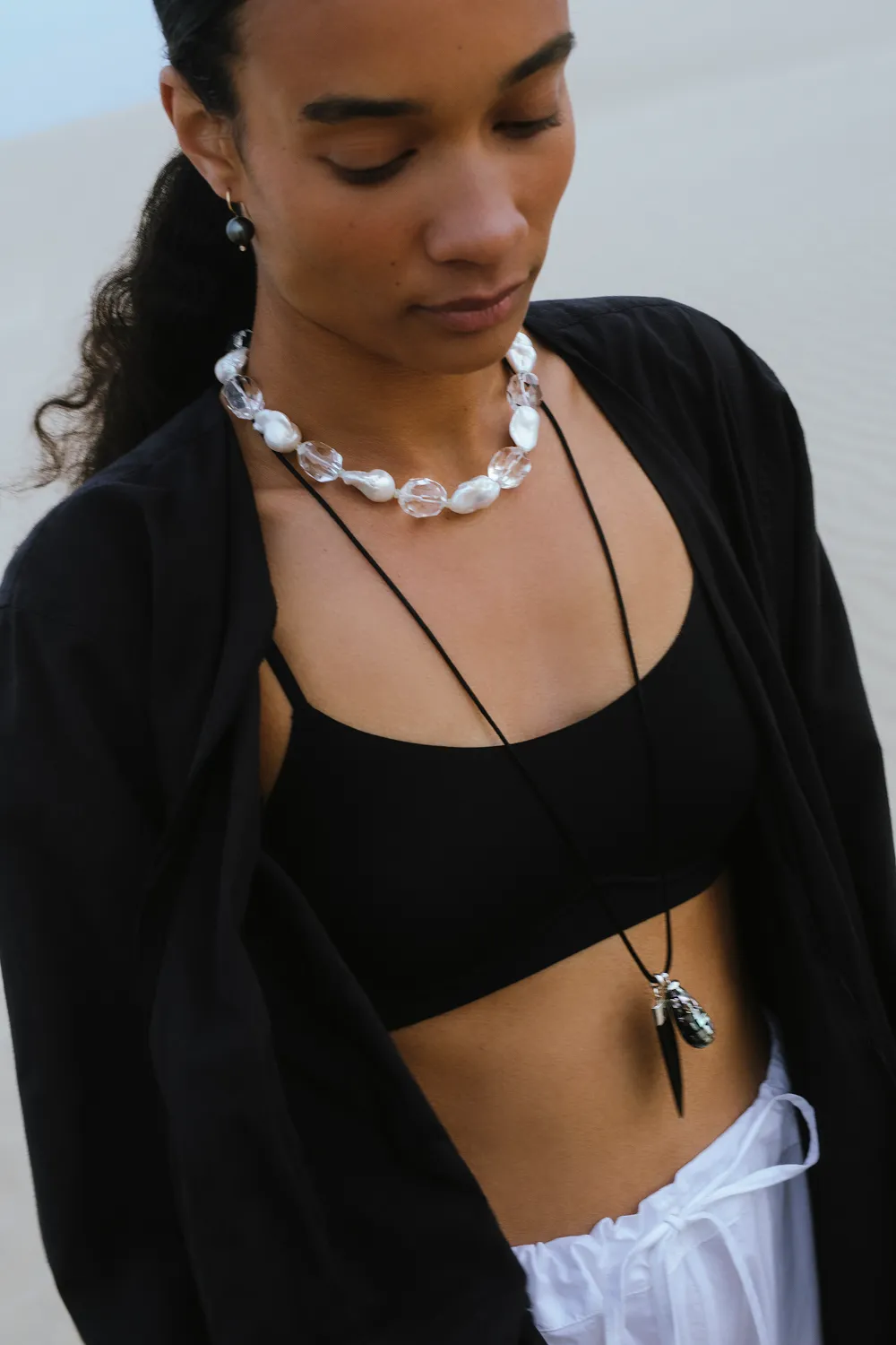 Lauren Necklace Pearl Mix