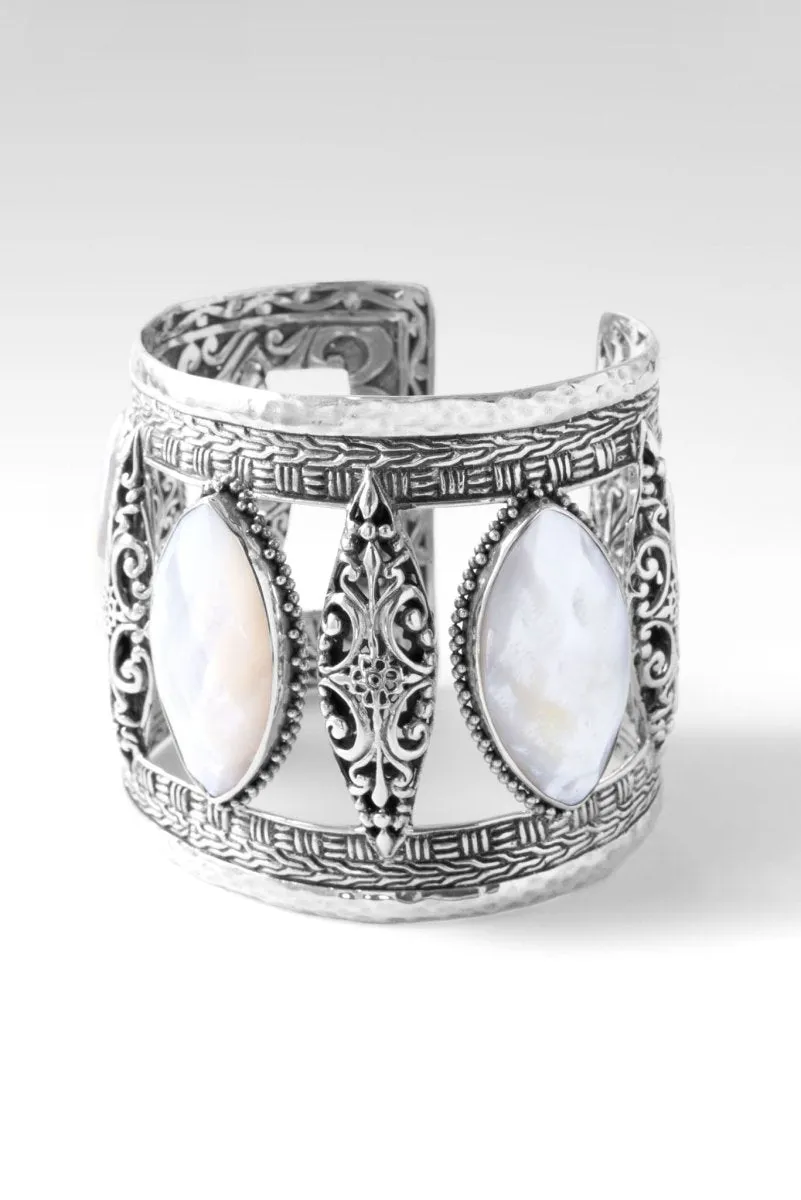Lavish Beauty Cuff? in White Mother of Pearl