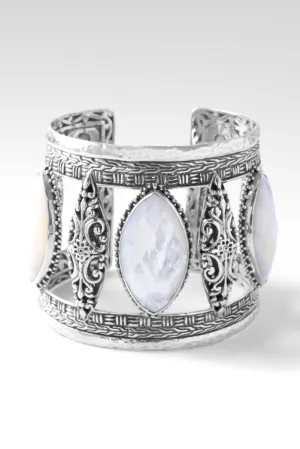 Lavish Beauty Cuff? in White Mother of Pearl