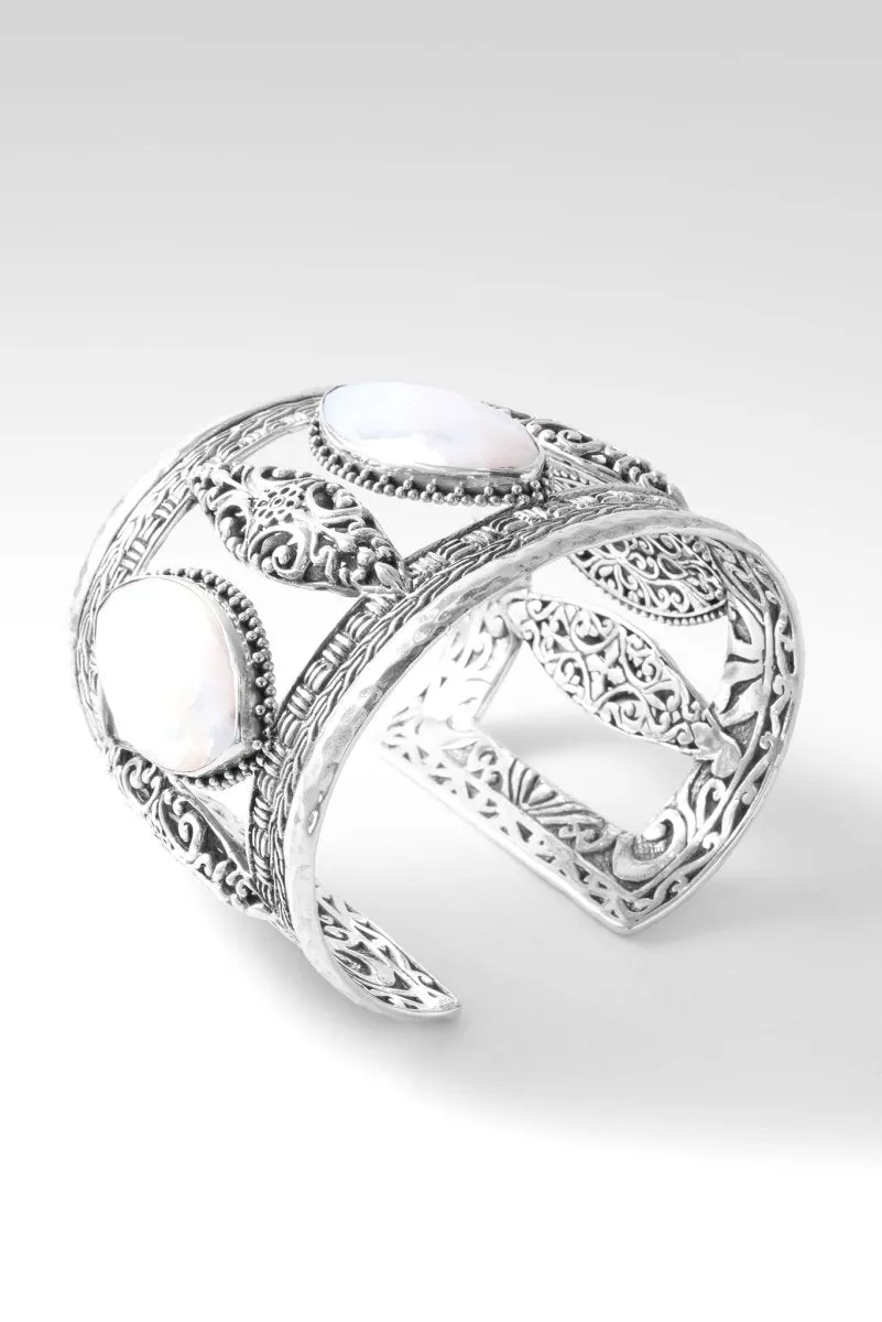 Lavish Beauty Cuff? in White Mother of Pearl