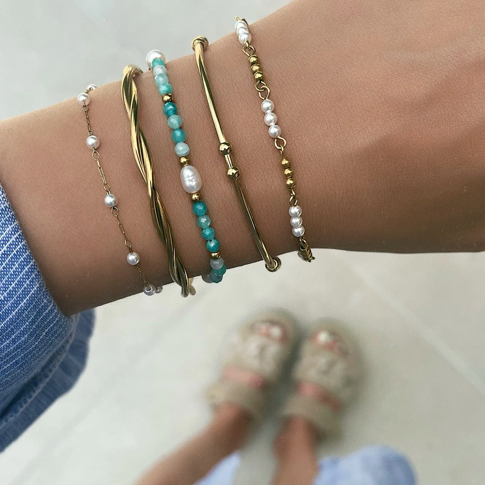 Lila Pearl Bracelet