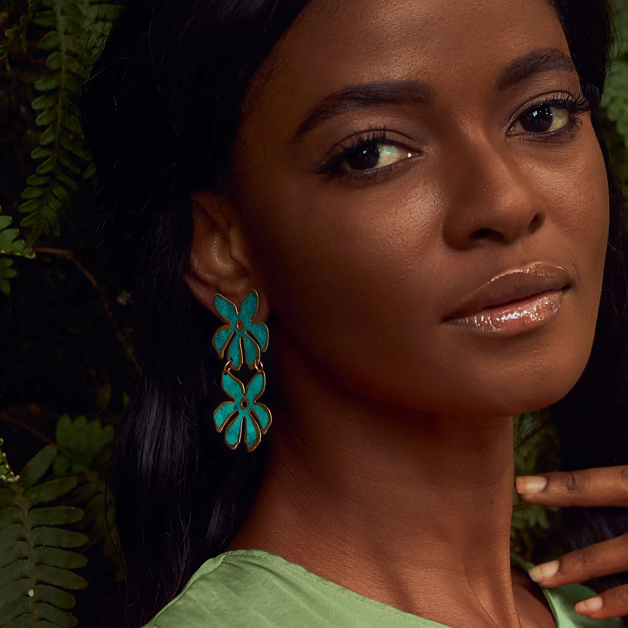 Little Teal Tahiti Earrings