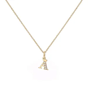 Love Letter ? 18K Gold Necklace w. Diamonds