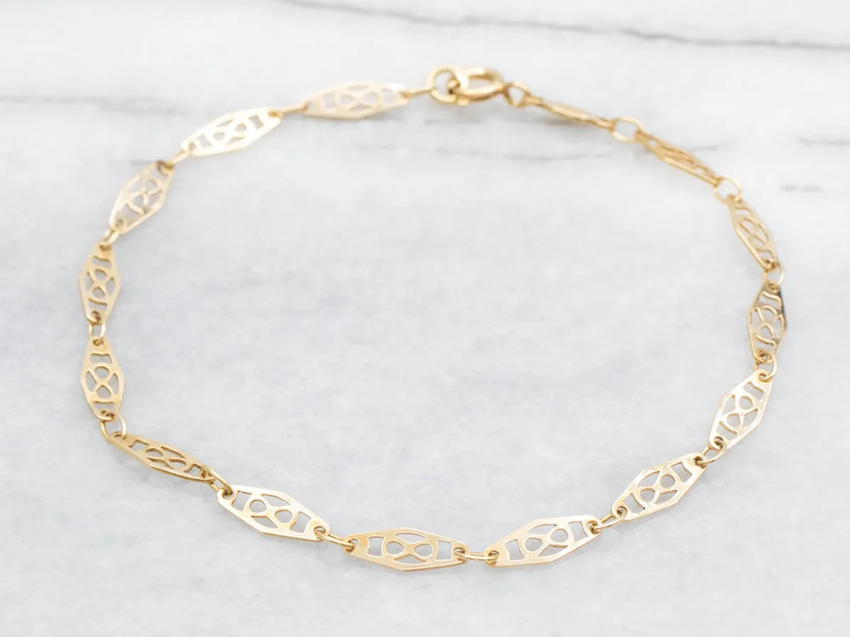 Lovely Filigree Link Bracelet