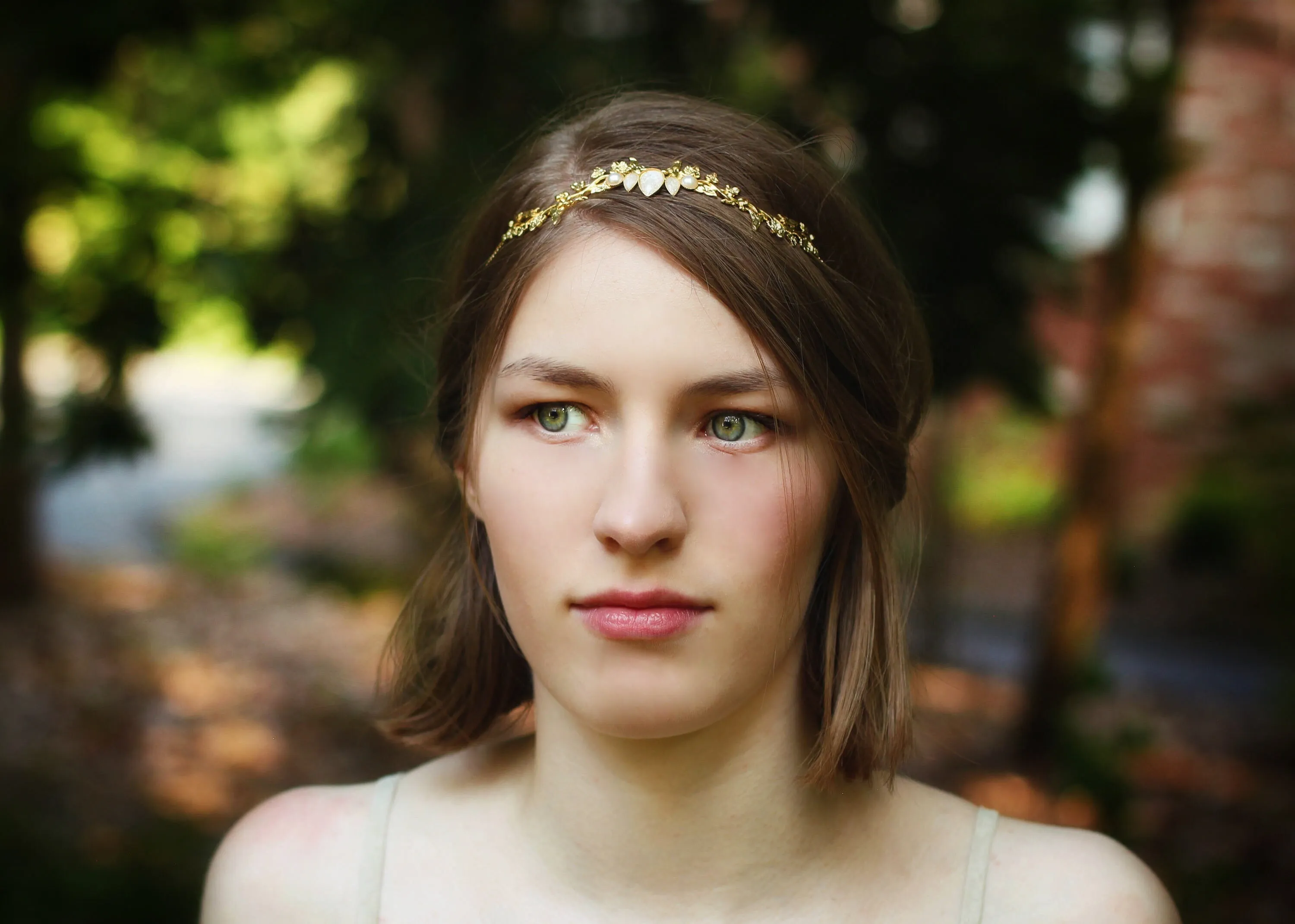 Made to Order* Eva Pearls & Leaves Hair Chain