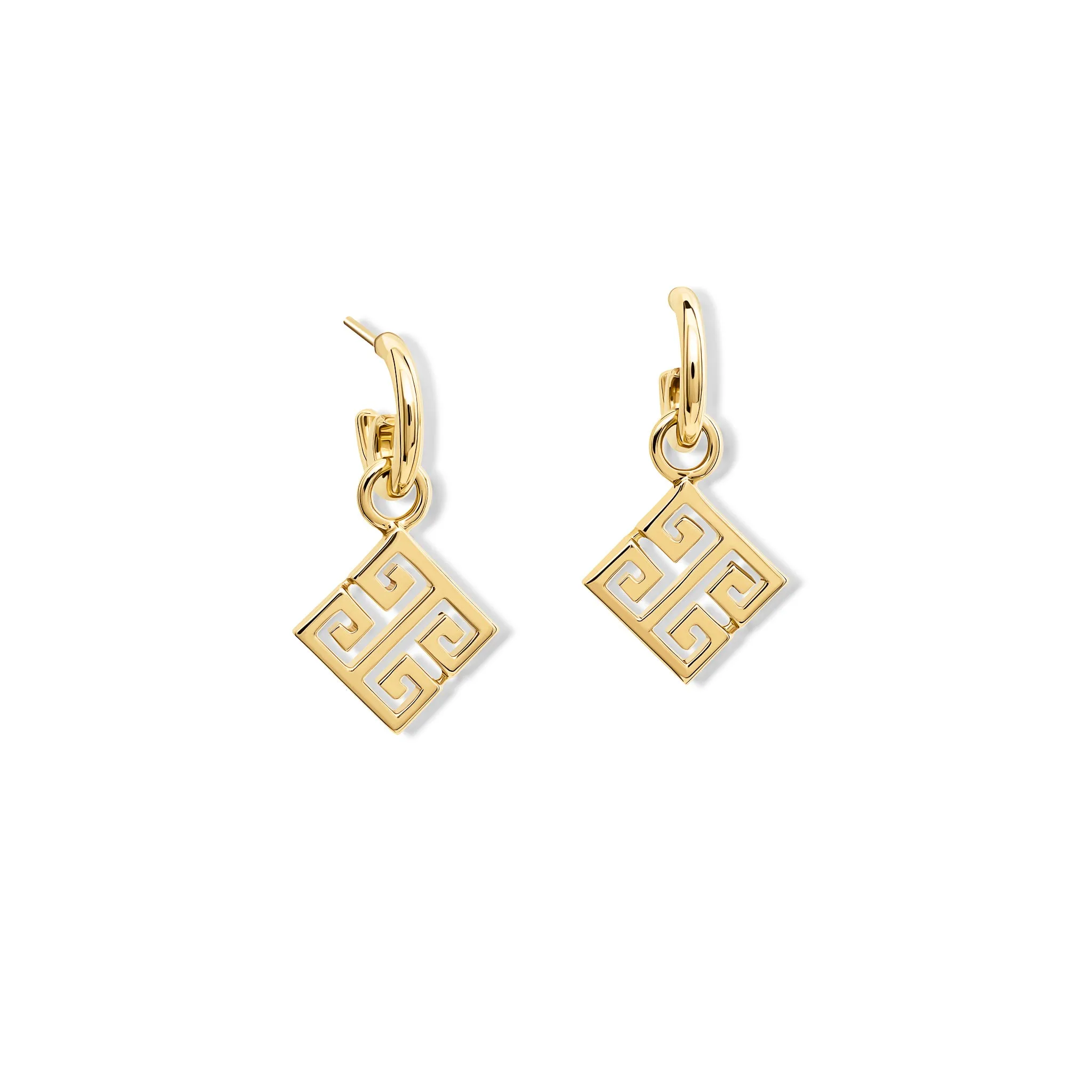 Meandros Earring Drops Yellow Gold