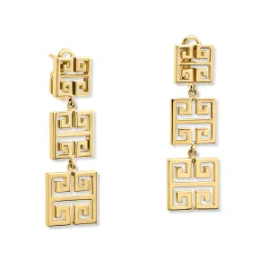Meandros Triple Earrings Yellow Gold