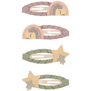 Mimi & Lula 4 Hair Clips - Over The Rainbow Dreamland