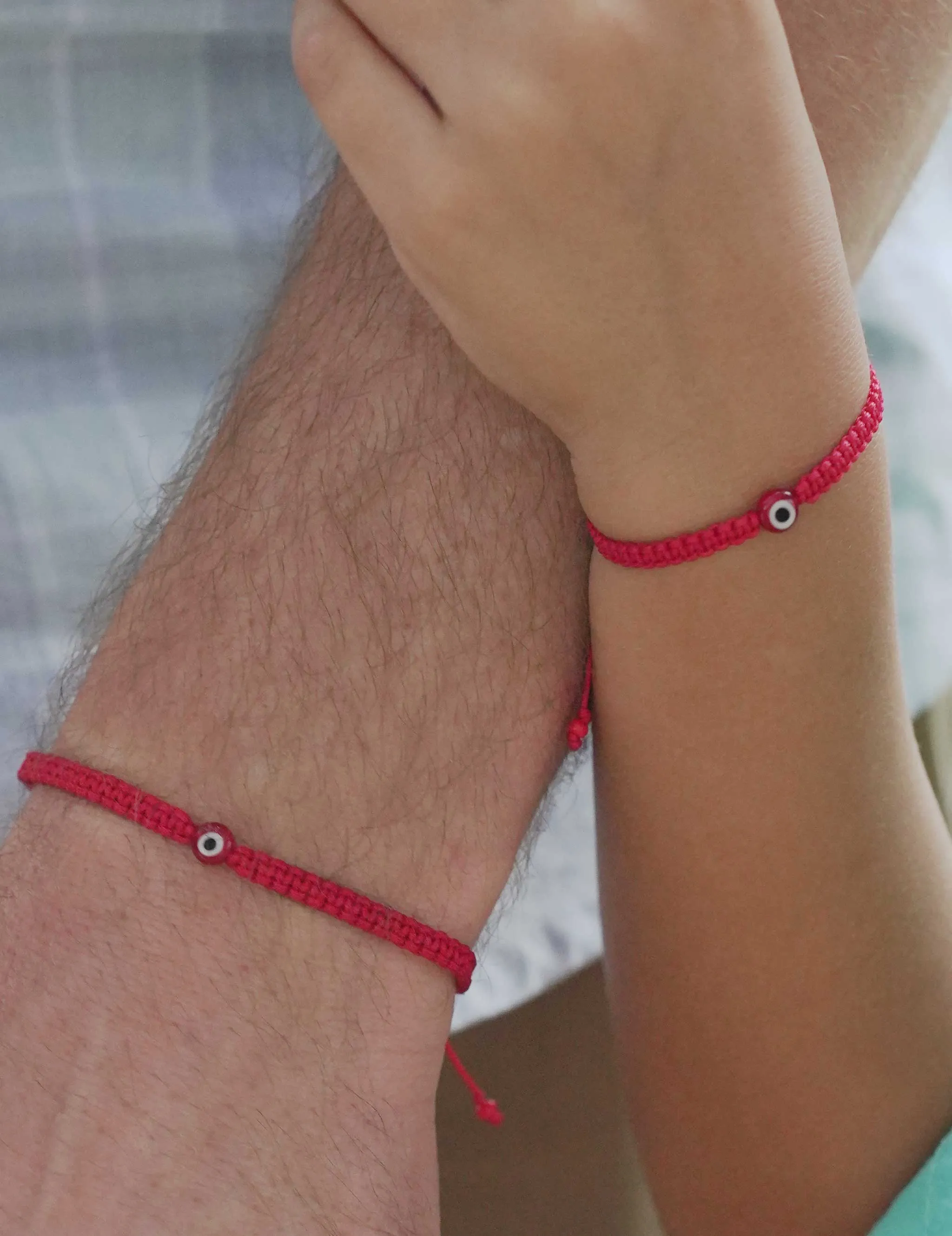 Mini & Me: Red Eye Threaded Matching Set