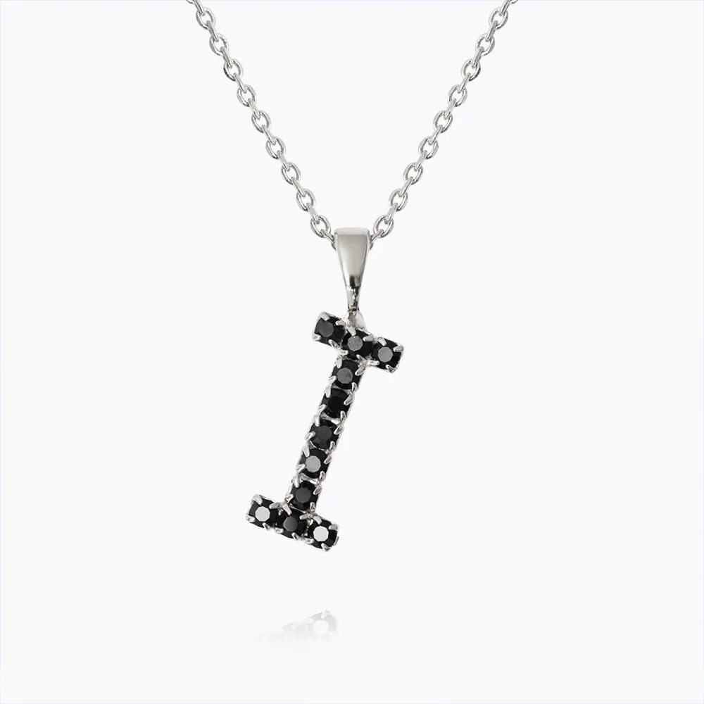 Mini Letter Necklace I / Black