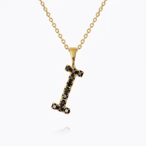 Mini Letter Necklace I / Black
