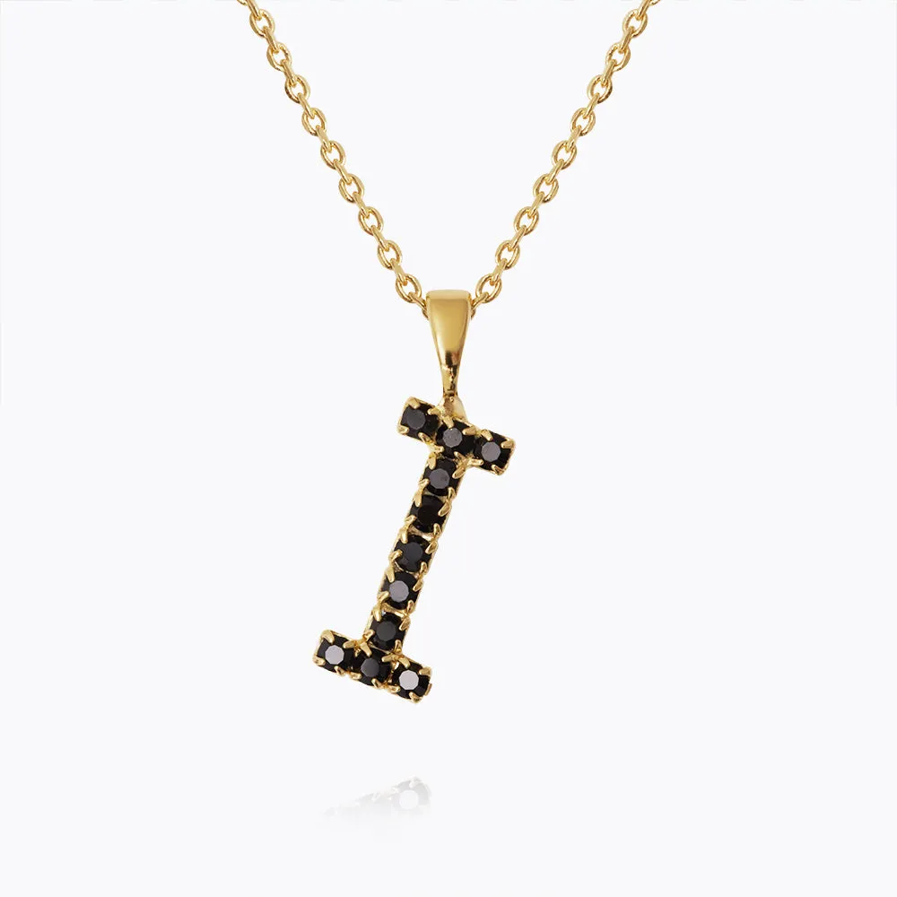 Mini Letter Necklace I / Black