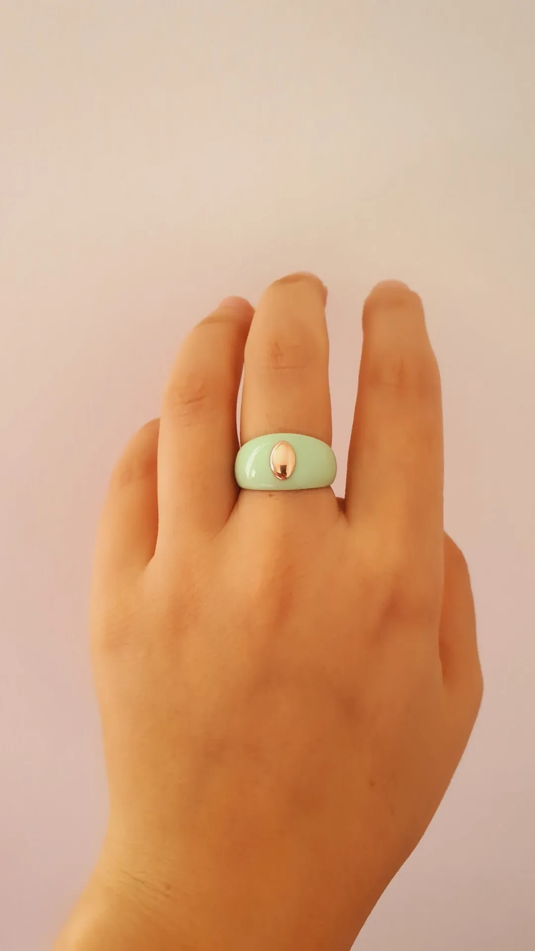 Mint Globe Ring - Adjustable 925 Sterling Silver