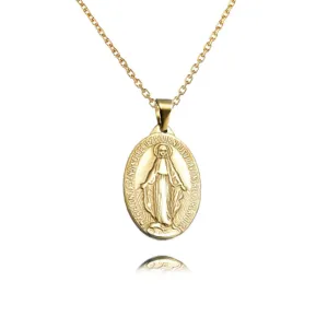 Miraculous Medal Virgin Mary Necklace