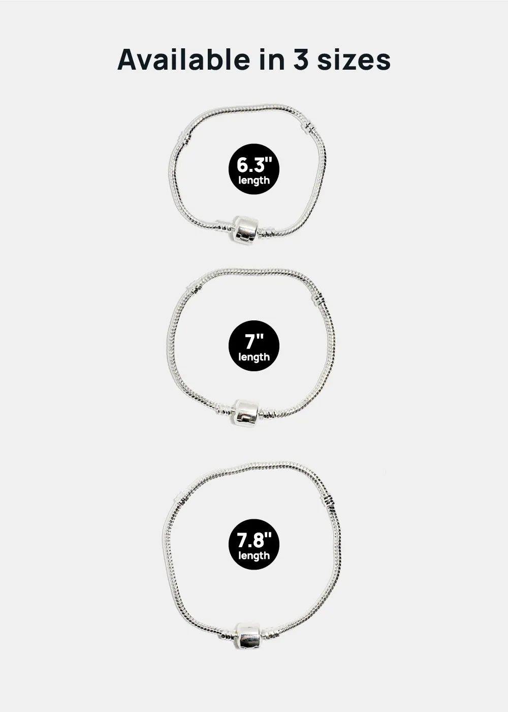 Miss A Bead Charm Bracelet - Plain Clasp
