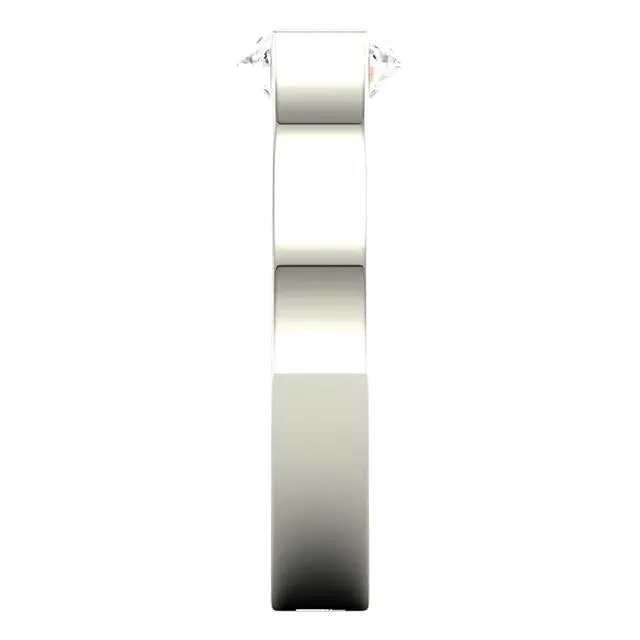 Modern Solitaire Engagement Ring Channel Set with Moissanite