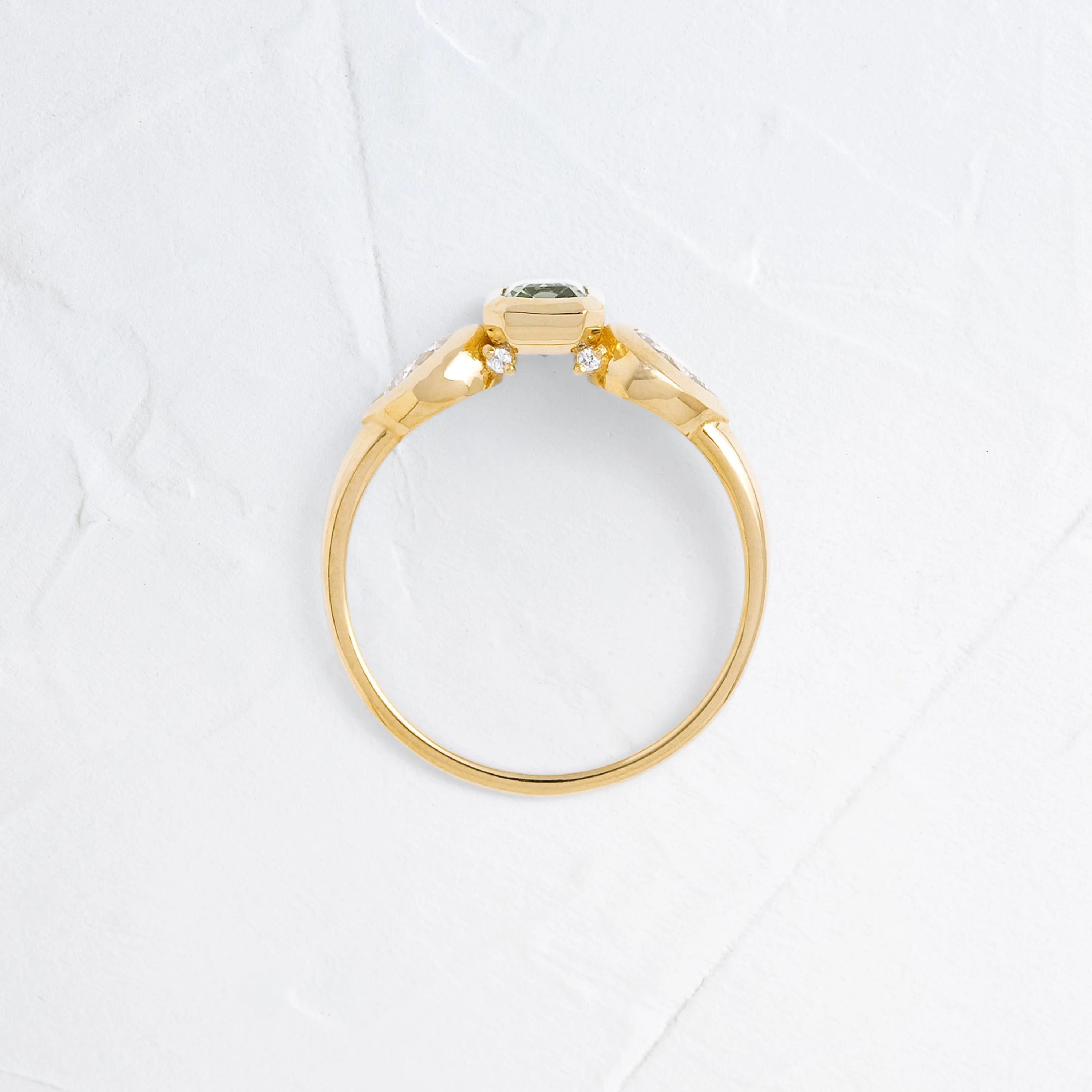 Moonrise Ring, 0.73ct. Mint Green Tourmaline