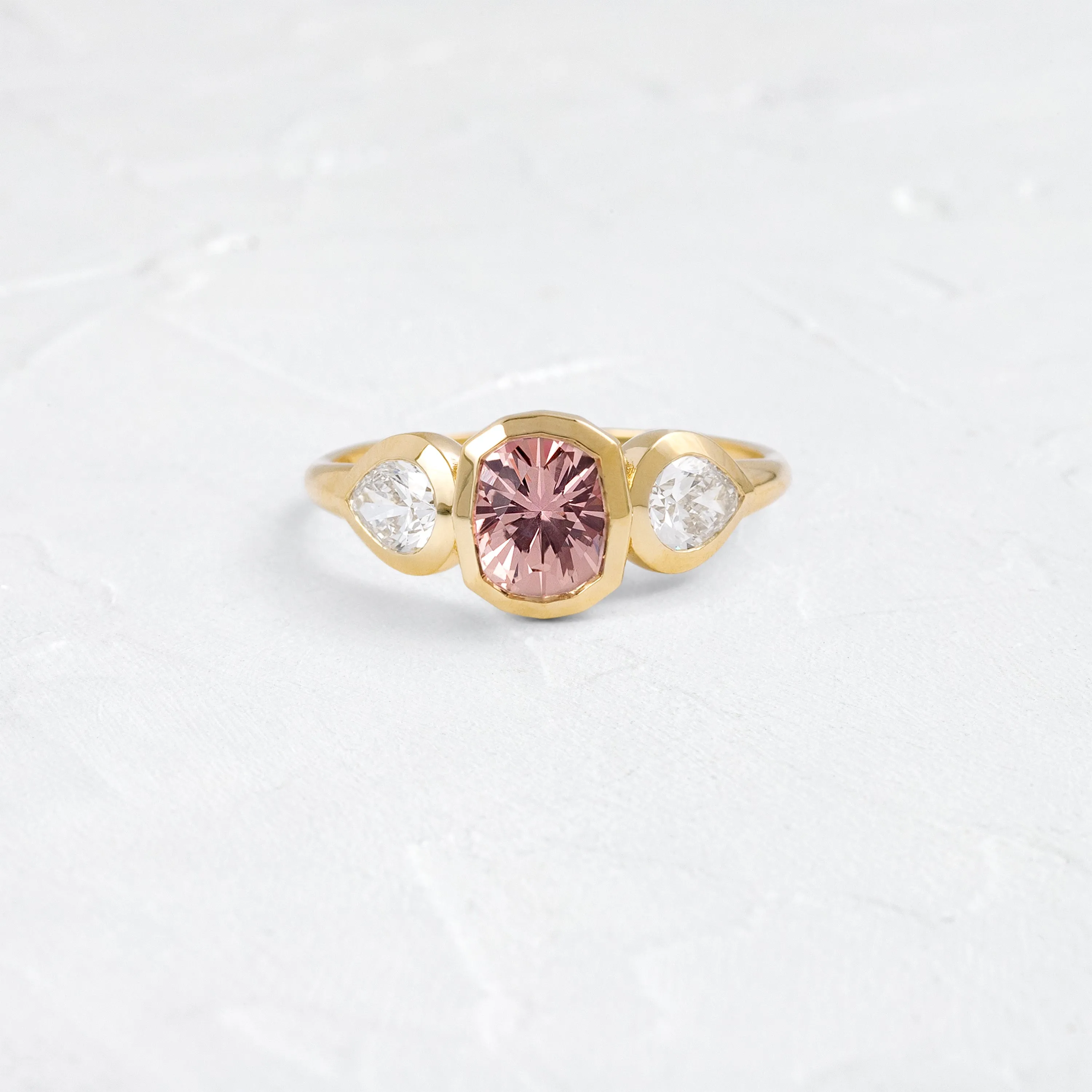 Moonrise Ring, 1.36ct. Pink Montana Sapphire